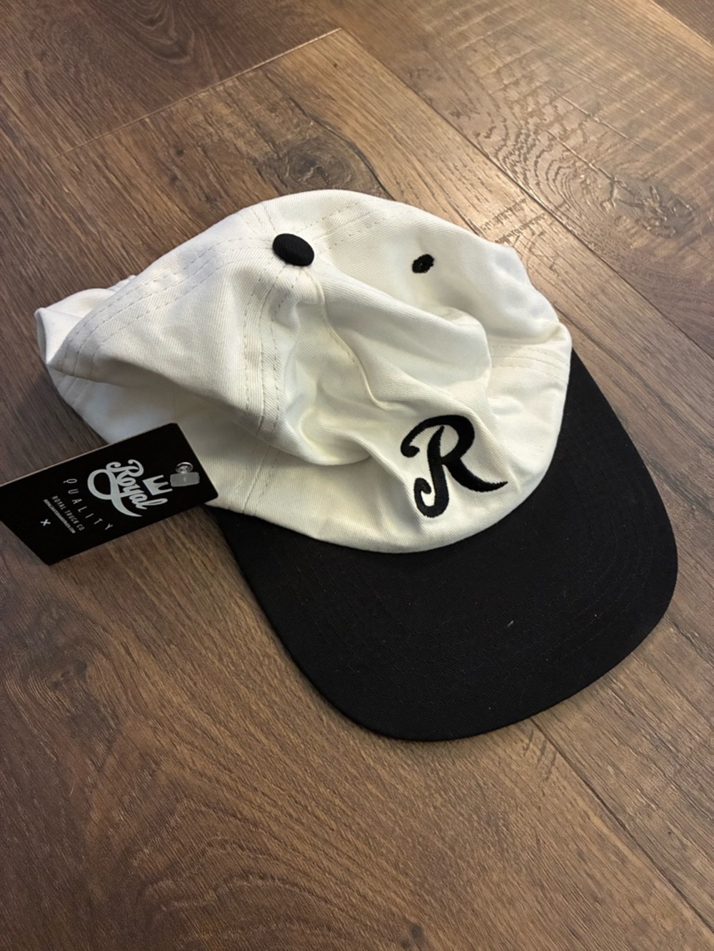 Unbranded Kids Two-Tone Baseball Cap - White & Black